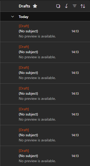 Empty draft mails created when I create a new email - Microsoft Q&A