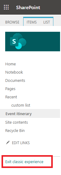 Events list: all events view appears in classic with no way to switch ...