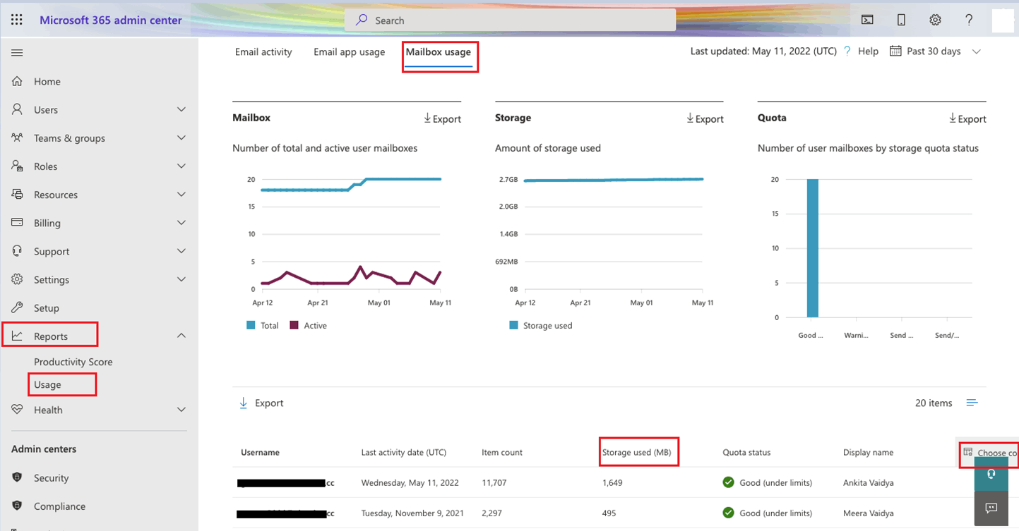 Can we view all user mail's storage at once? - Microsoft Q&A