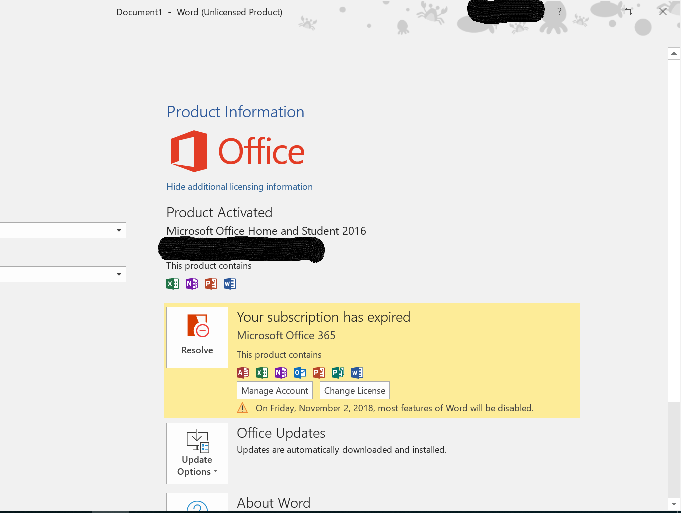 'Unlicensed product' keeps appearing even though I've downloaded office ...