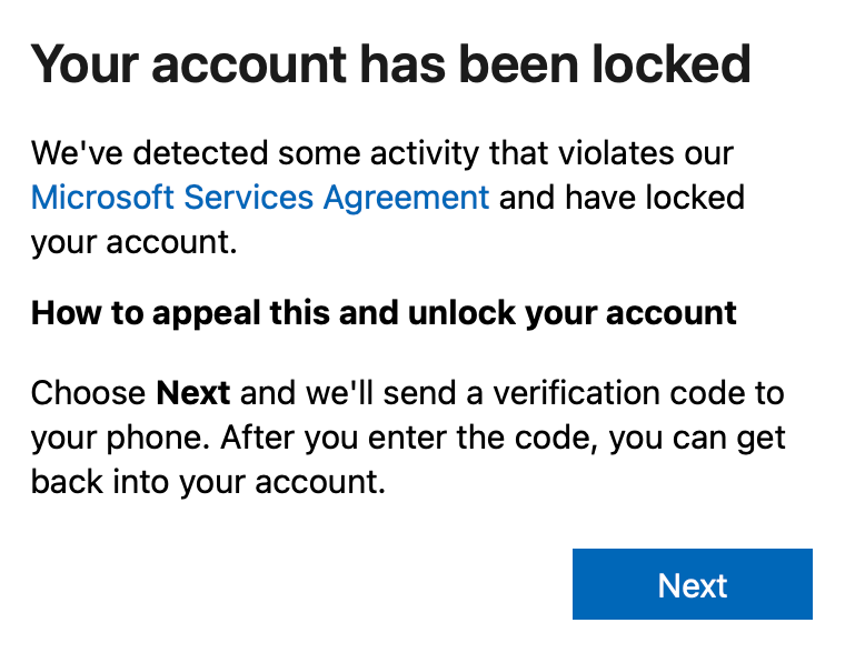 account has been locked - Microsoft Q&A