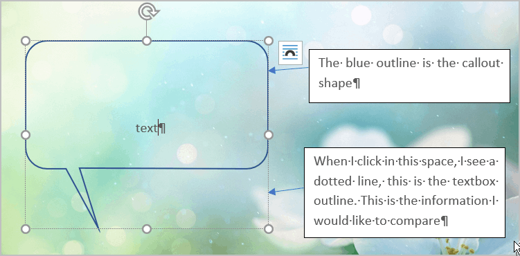 Edit points in a callout makes textbox wrong shape - Microsoft Q&A