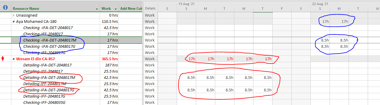 Resources Usage in Microsoft Project Profisional Doesn't Give the Red ...