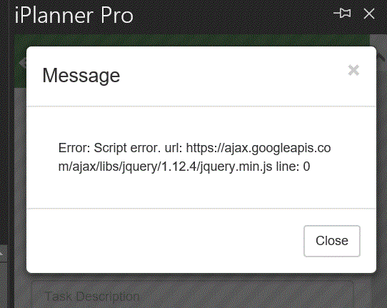 iPlanner Pro - Script Error - Microsoft Q&A