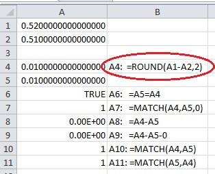 Excel MATCH function returning different result for same value in same ...