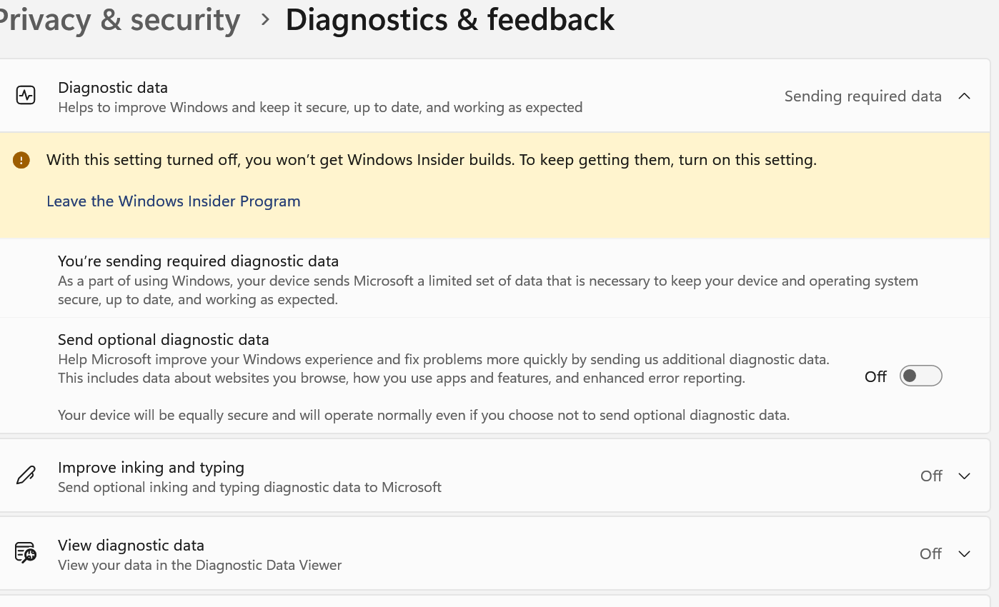 Screenshot Diagnostics