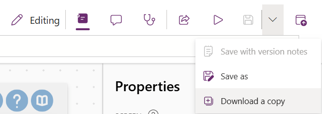 Power Apps - Remove/Turn off 'Download a copy' button - Microsoft Q&A