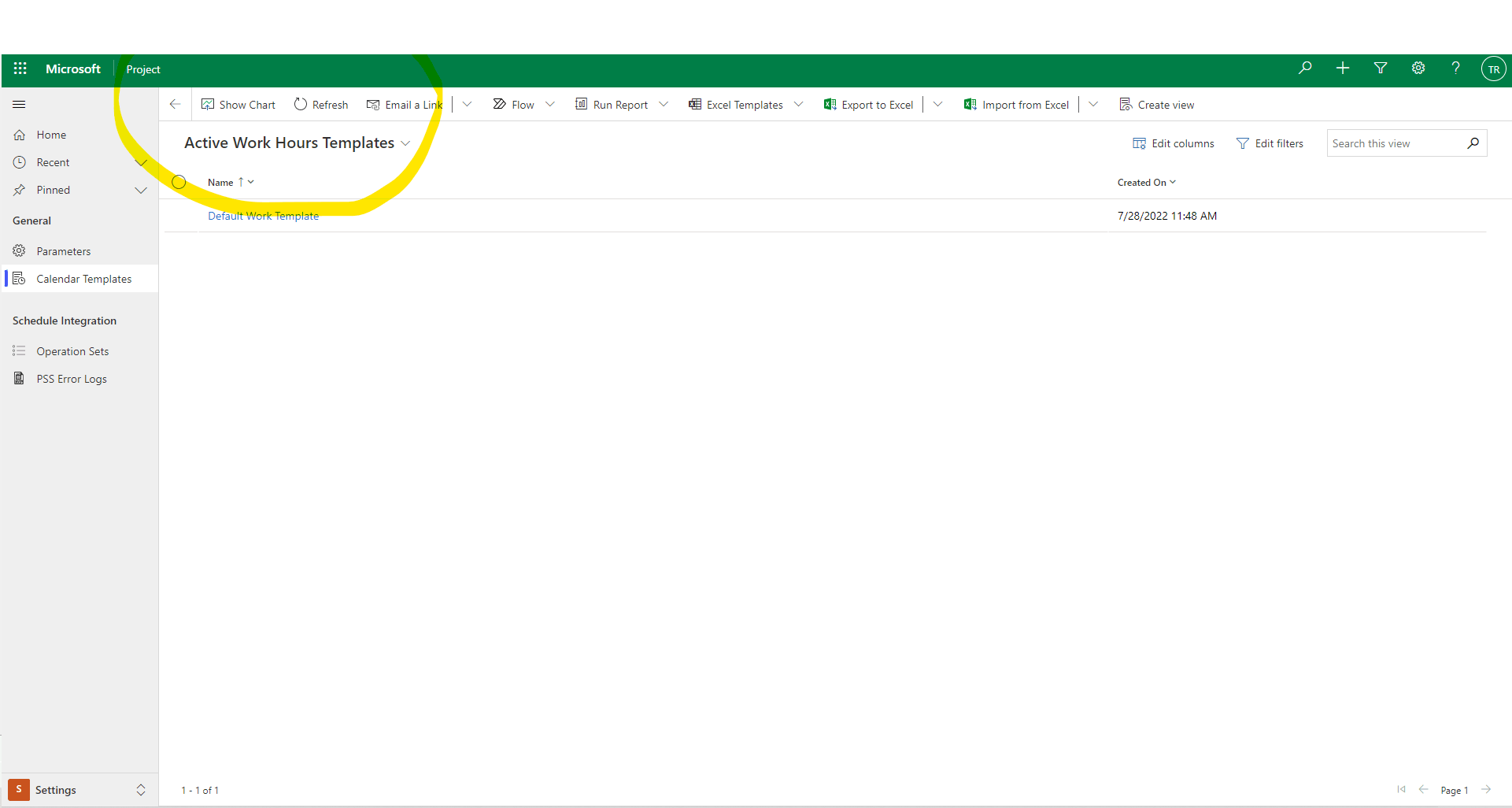 MS Project Online - Cannot create new calendar template - Microsoft Q&A