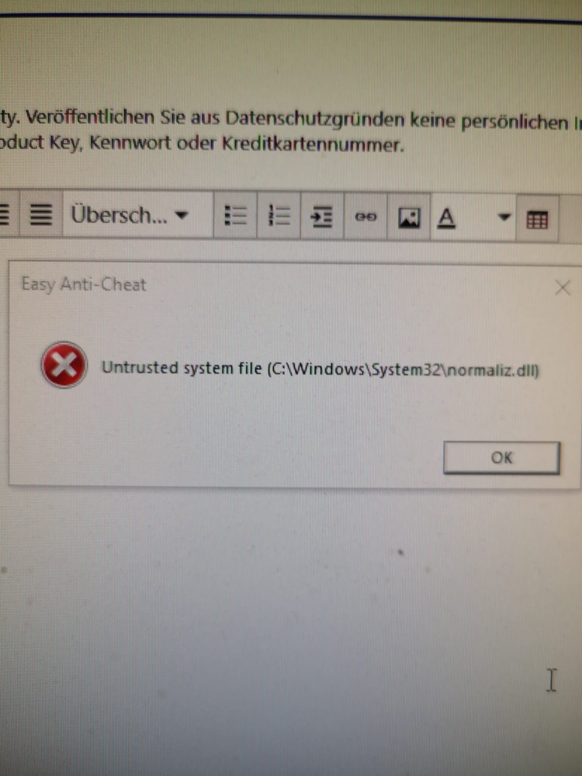 EAC Untrusted system File normaliz.dll - Microsoft Q&A
