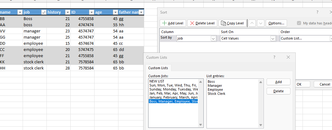 How to Auto Sorting in a column provided rows in Excel ? - Microsoft Q&A