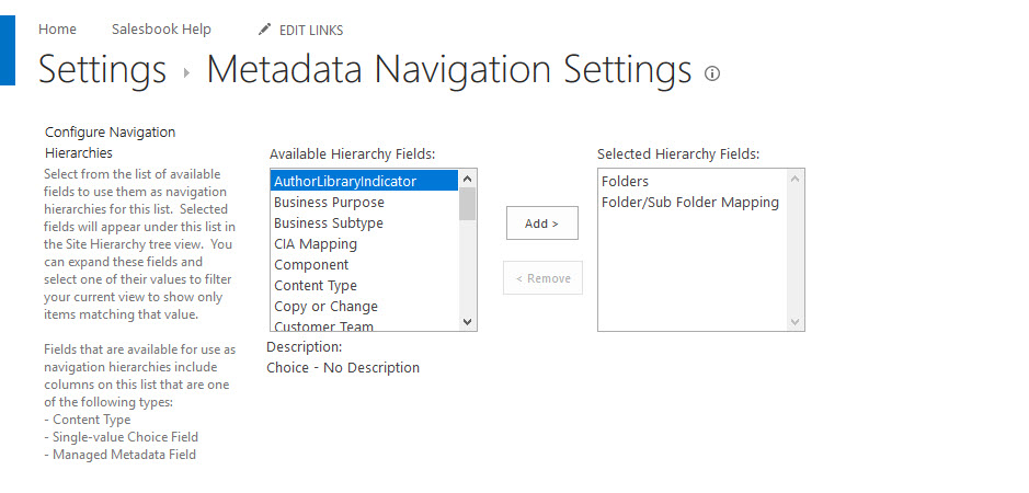 Show folders structure in metadata navigation in document library ...