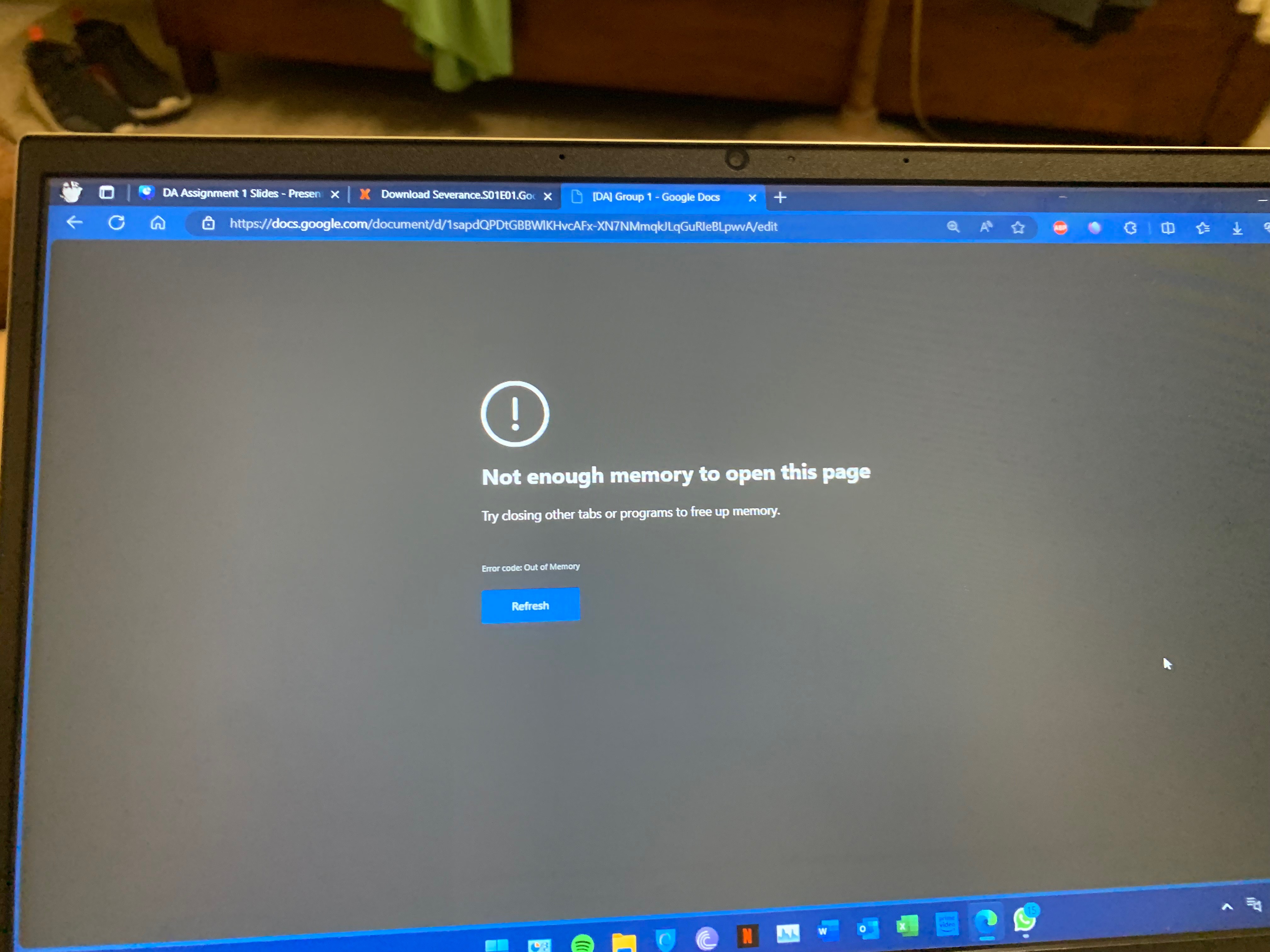 My computer has some kind of a RAM issue with handling a bit of load ...