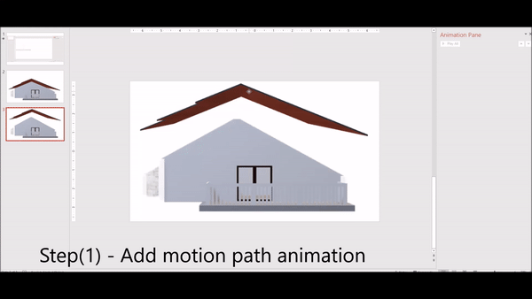Powerpoint: display an object in it's final animation motion path ...