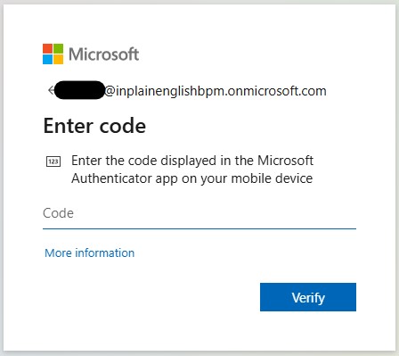 Option use a verification code (same as Login screen 3)