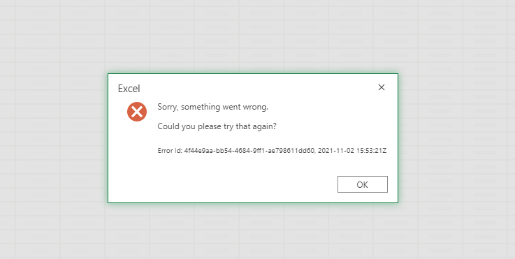 I am receiving an error message when attempting to open an Excel file ...