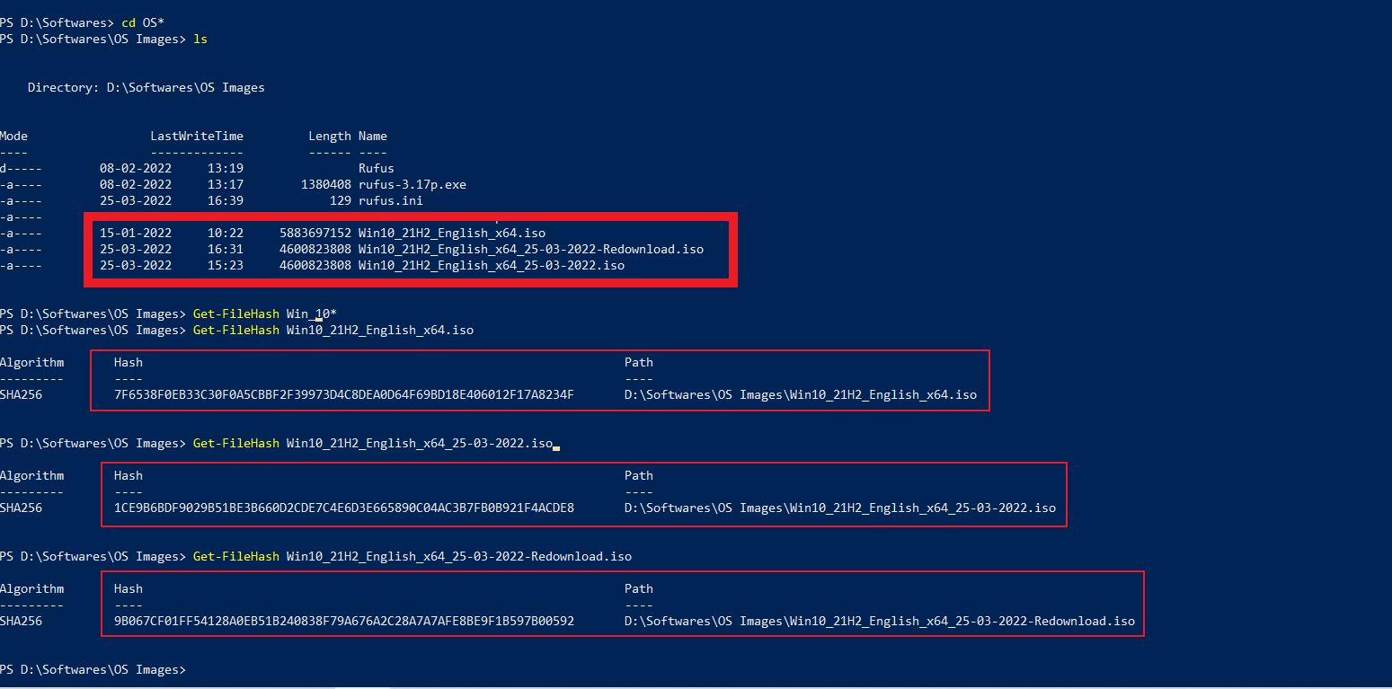 Verify Size and Hash of ISO Downloaded - Microsoft Q&A