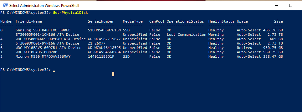 Storage Spaces and Disk Management do not show Storage Space drives ...