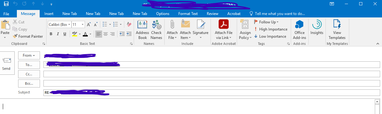 'Category' disappearing from my ribbon when I send a message ...