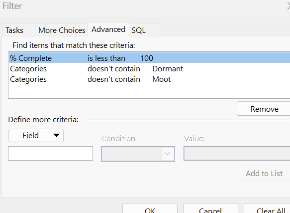 How to customize the task list display in Outlook (classic, desktop ...