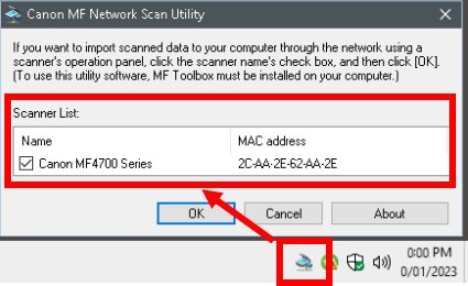 After updating Windows 10, canon MF toolbox can't find