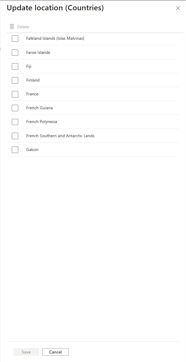 Countries missing in Conditional Access - Microsoft Q&A
