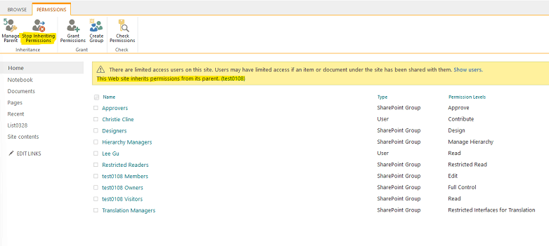 SharePoint - Subsite was accidentally created with parent permissions ...