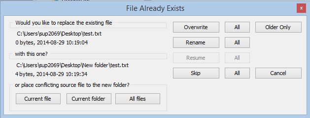 Replace or Skip Files dialog has no useful information. - Microsoft Q&A