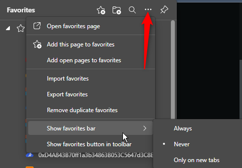 favorites bar - Microsoft Q&A