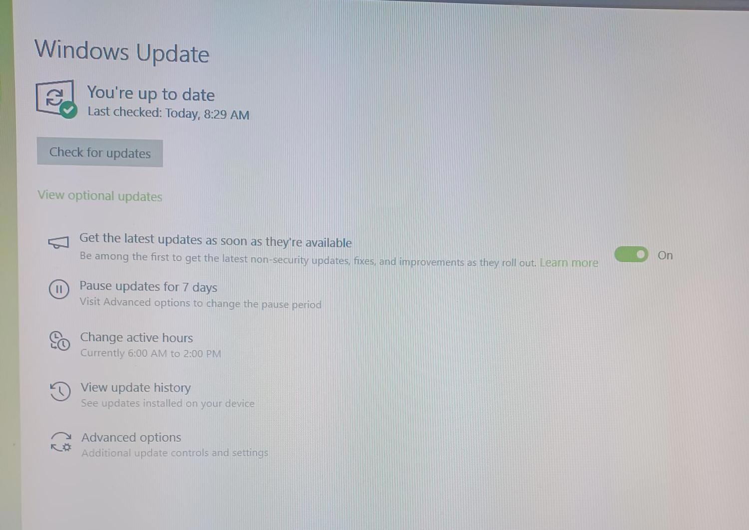 latest updates ON