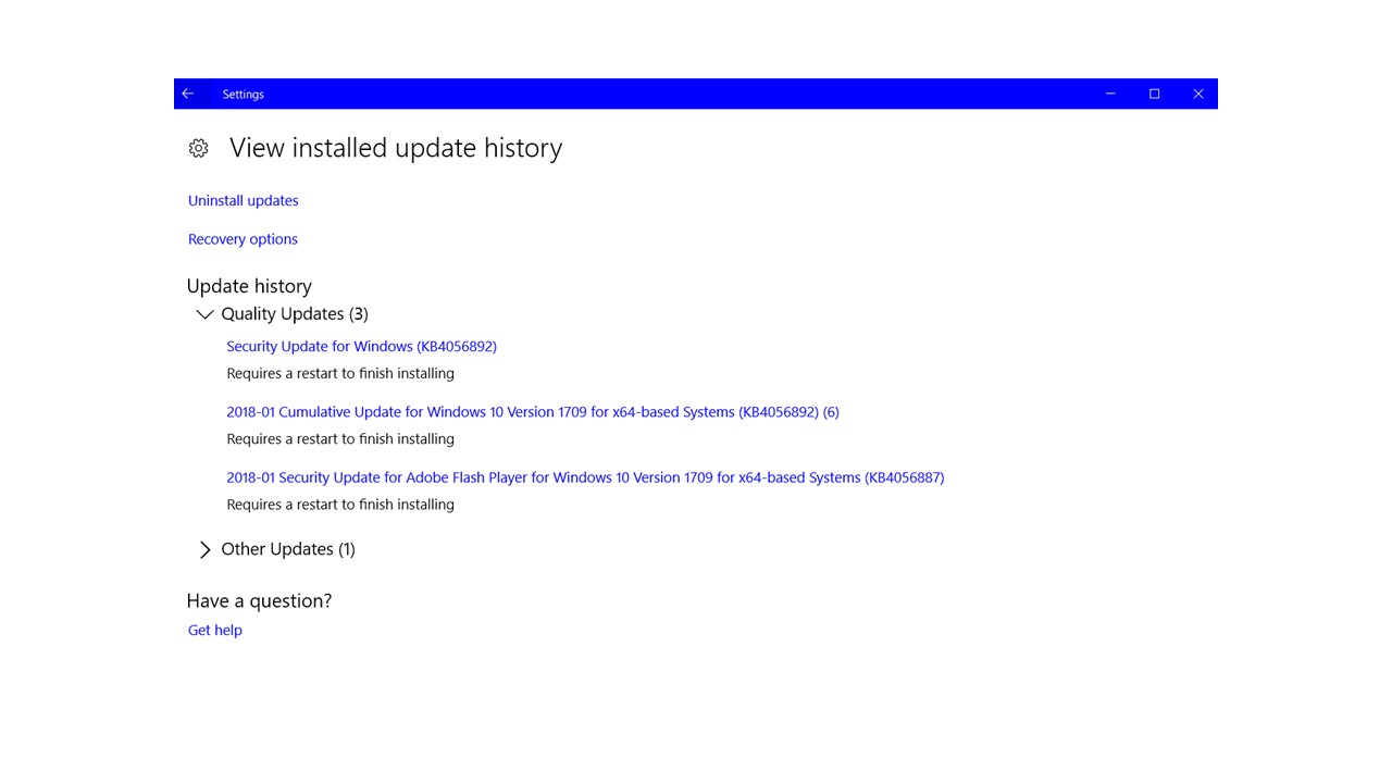 Windows 10 Updates Requests Restart but does not complete - Microsoft Q&A