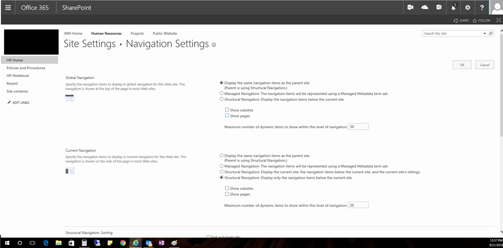 Sharepoint 2013 - Pages will not display under global navigation ...