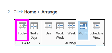 New Calendar - where is the 'TODAY' icon? - Microsoft Q&A