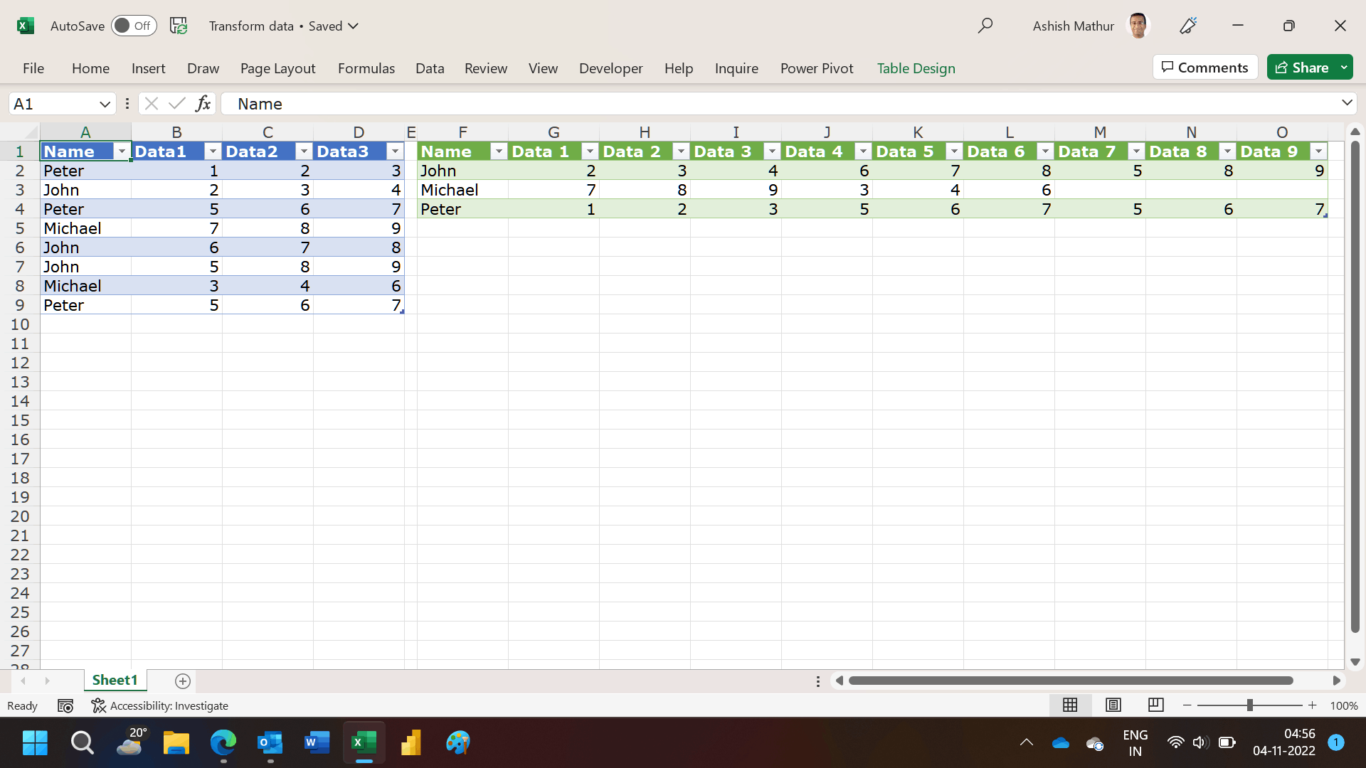 how to connect rows based on same column name? - Microsoft Q&A