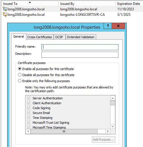 Certificate Authority console