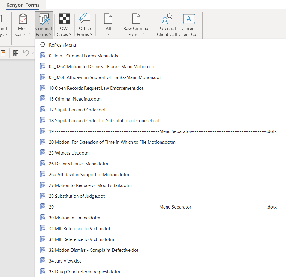 Customizing Ribbon to load Templates - Microsoft Q&A
