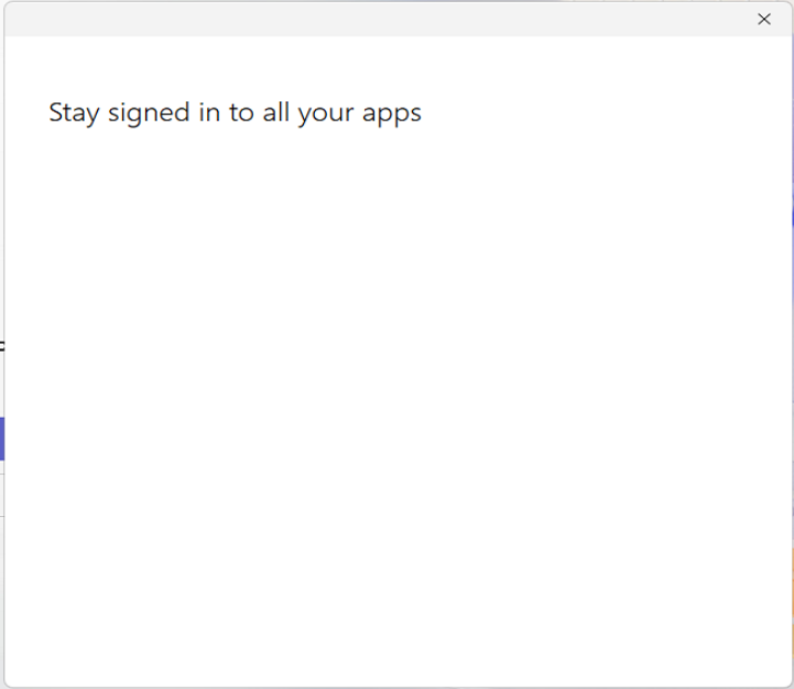 Stay Signed in to all your apps 