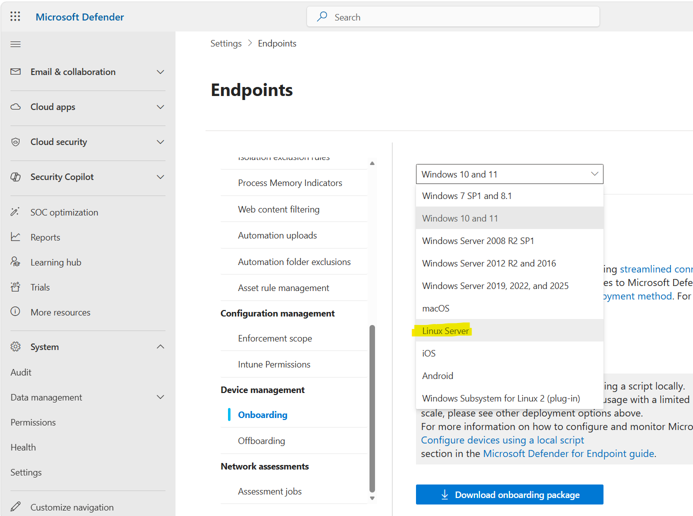 MS Defender for Endpoint Linux onboarding packages - Microsoft Q&A