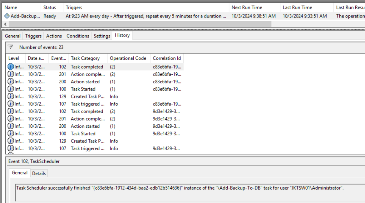 PowerShell Schedule Task - Microsoft Q&A