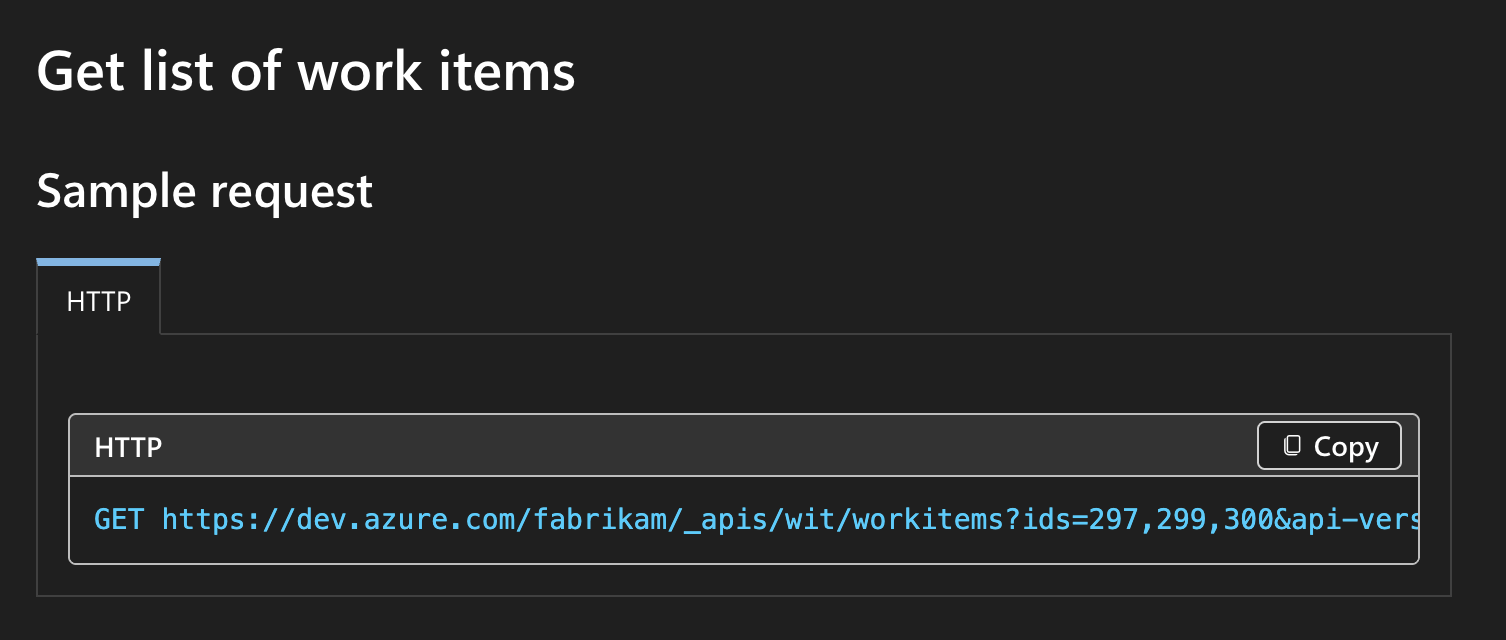Inconsistent Docs for Get Work Items List - Microsoft Q&A