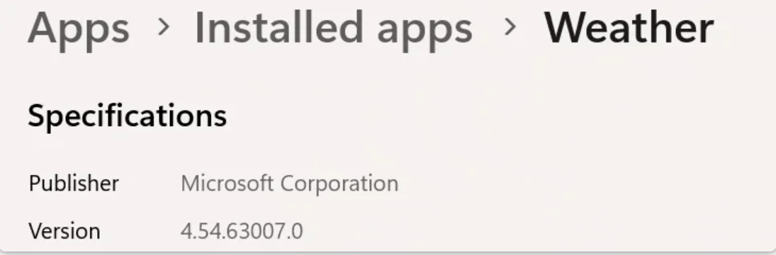 Microsoft Weather version 4.54.63007.0 opens with an empty screen in ...