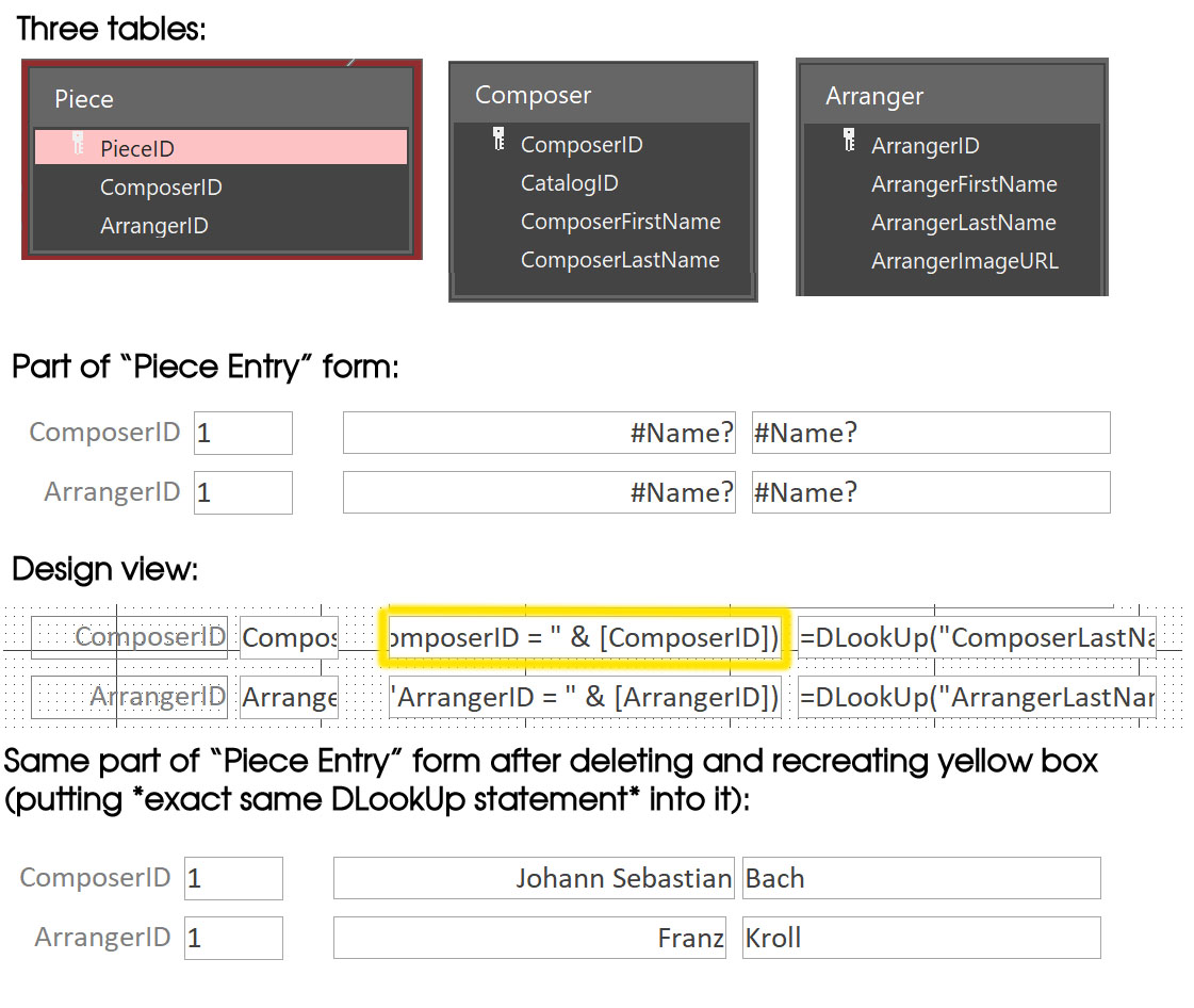 DLookUp stops working on a form after quitting and restarting Access ...