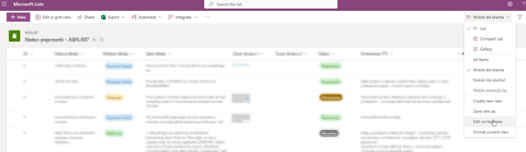 Sharepoint lists - editing view error - Microsoft Q&A