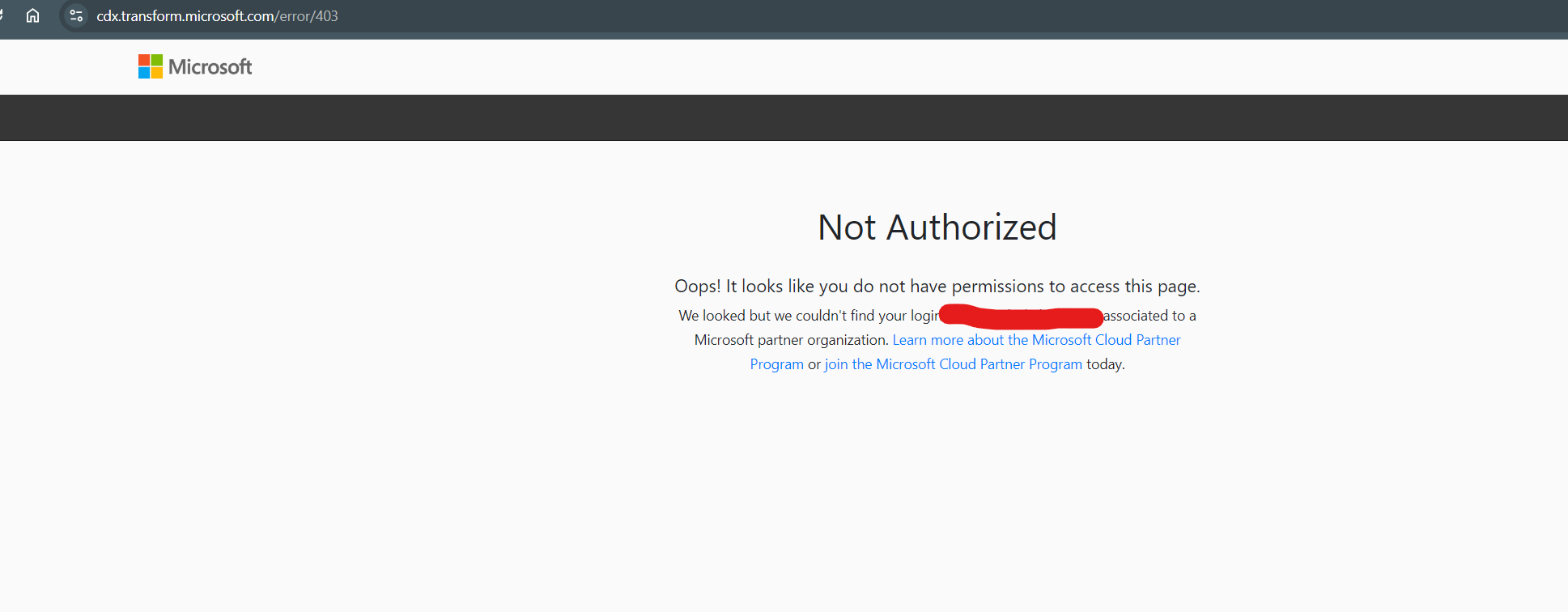 Can't access cdx.transform.microsoft.com 