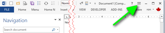 MSOffice 2013 ribbon bar disappeared - Microsoft Q&A