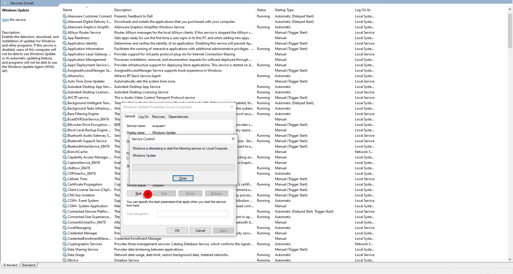 Cannot enable windows update and check for updates just keeps on ...