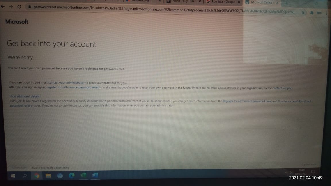 Can't use my Office 365 license cause can't access global admin ...