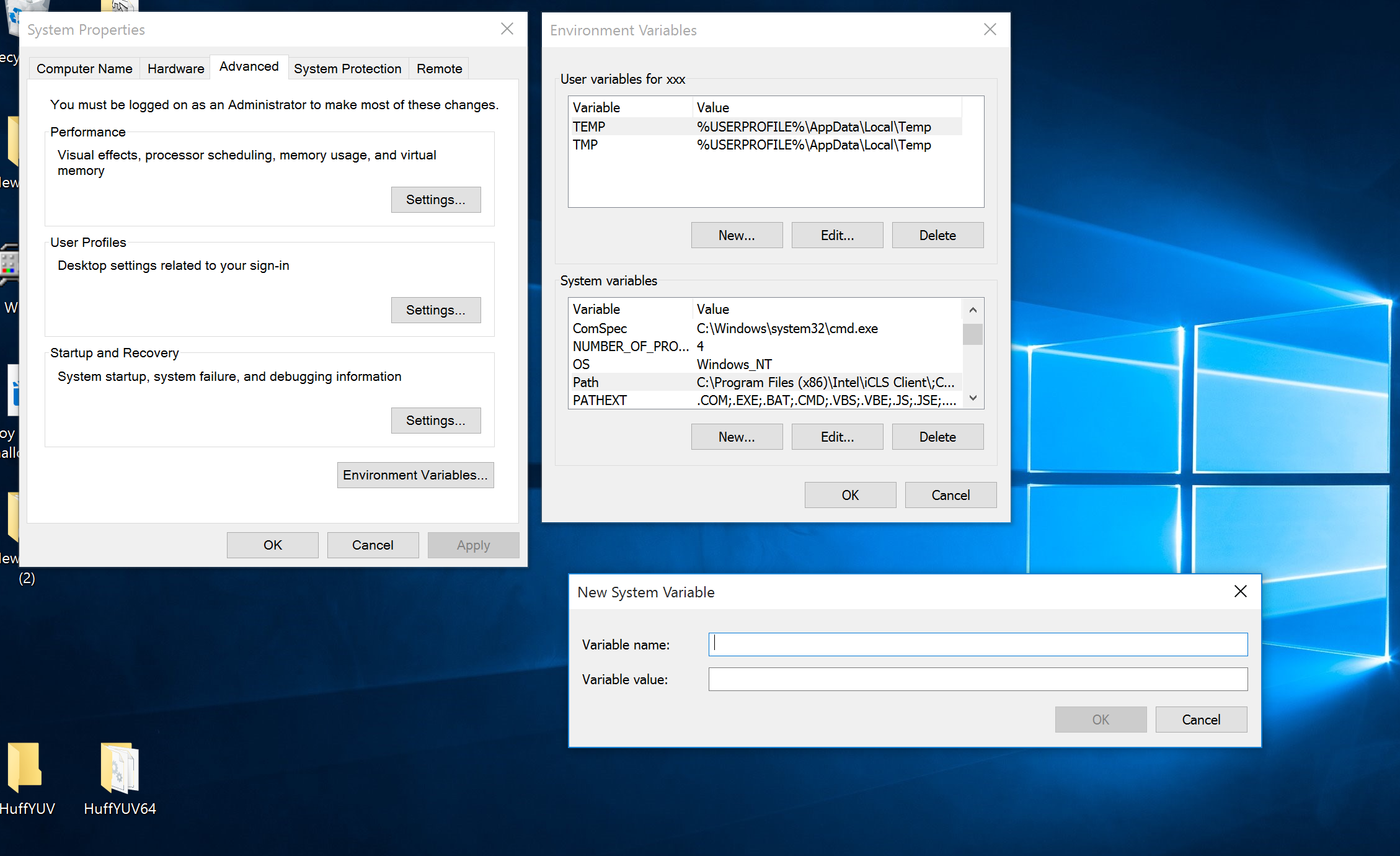 Cannot find Edit Environment Variables Window in Windows 10 Home ...