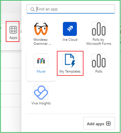 Where is the repository of My Templates Entries in Outlook on Web ...