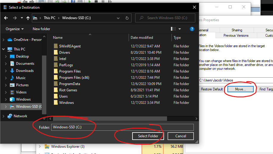 Moved Location of 3D Objects folder, now points to clone(?) of Windows ...