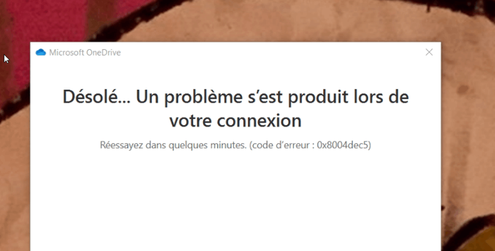 Onedrive Error 1200 - Microsoft Q&A